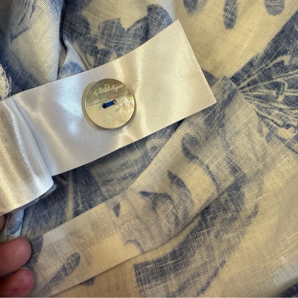 NWT Farm Rio Off-White Garden Tiles Plaid Mini Dress in Blue White Size M - Picture 14 of 14